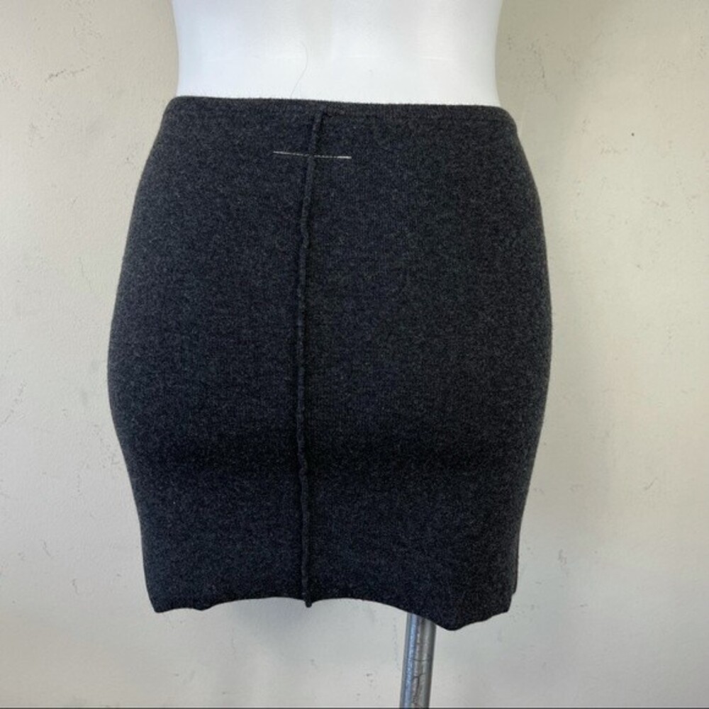 NWOT Nili Lotan Wool Cashmere Blend Sweater Knit Gray Mini Skirt Exposed Seam XS - Picture 8 of 11